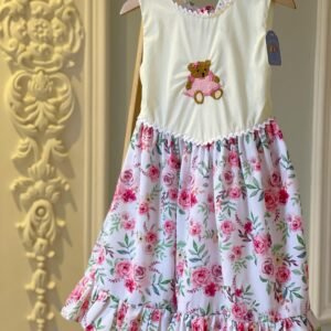 Dress with Teddy Bear Embroidery